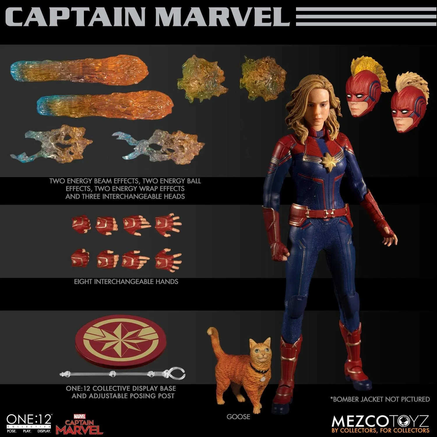 1/12 - Captain Marvel - Female Masked Head Sculpt Type 2