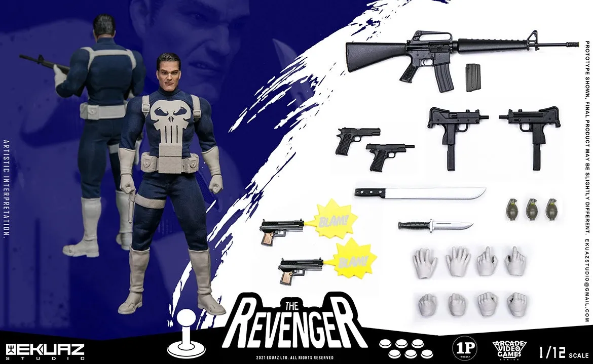 1/12 - Revenger - 1911 Pistol In White Holster