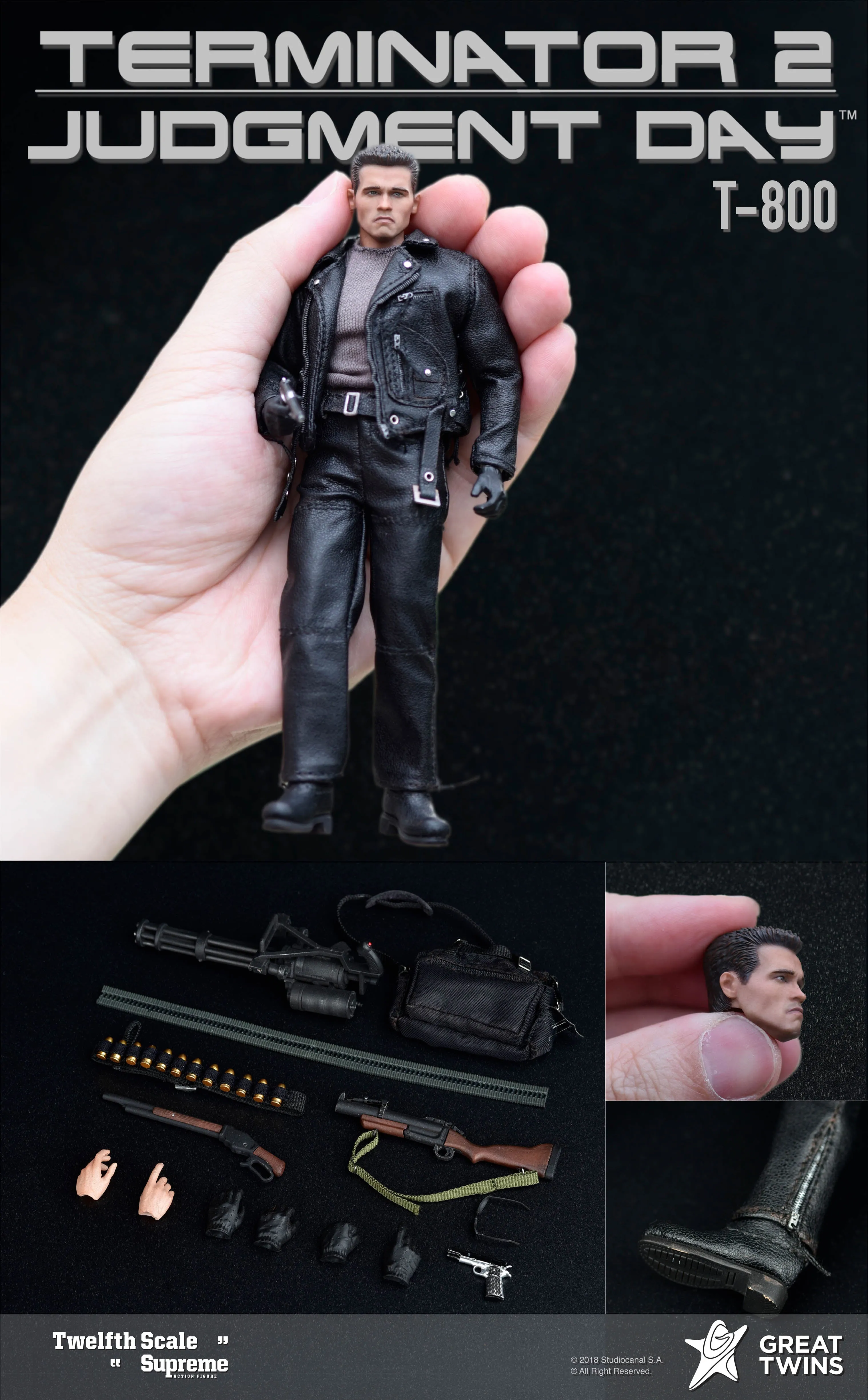 1/12 Terminator 2 - T-800 - Base Figure Stand