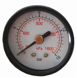 Aircraft Press.  Gauge 50Mm 1/4' Rear Fit 0-16Bar 0-1600Kpa