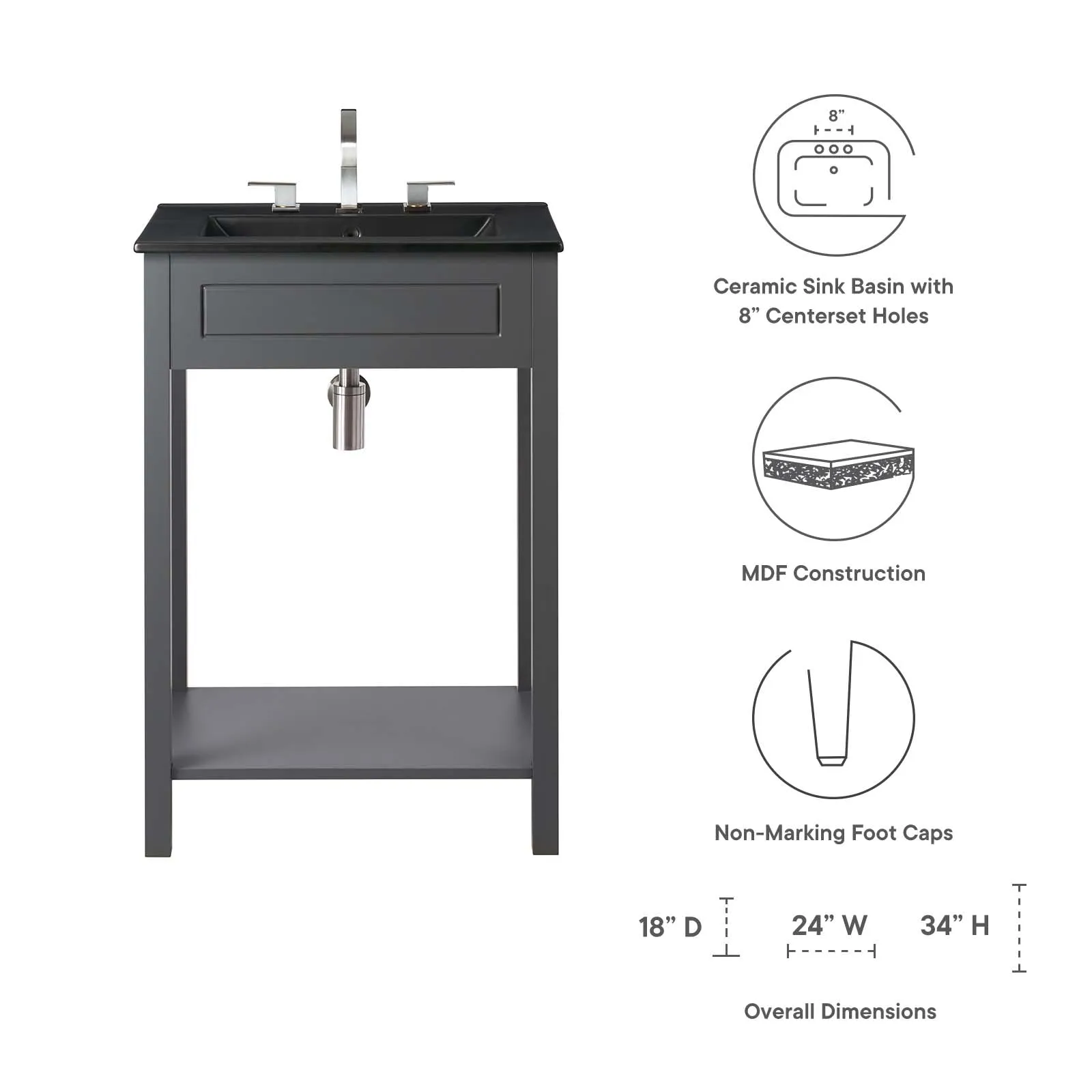 Altura 24" Bathroom Vanity by Modway