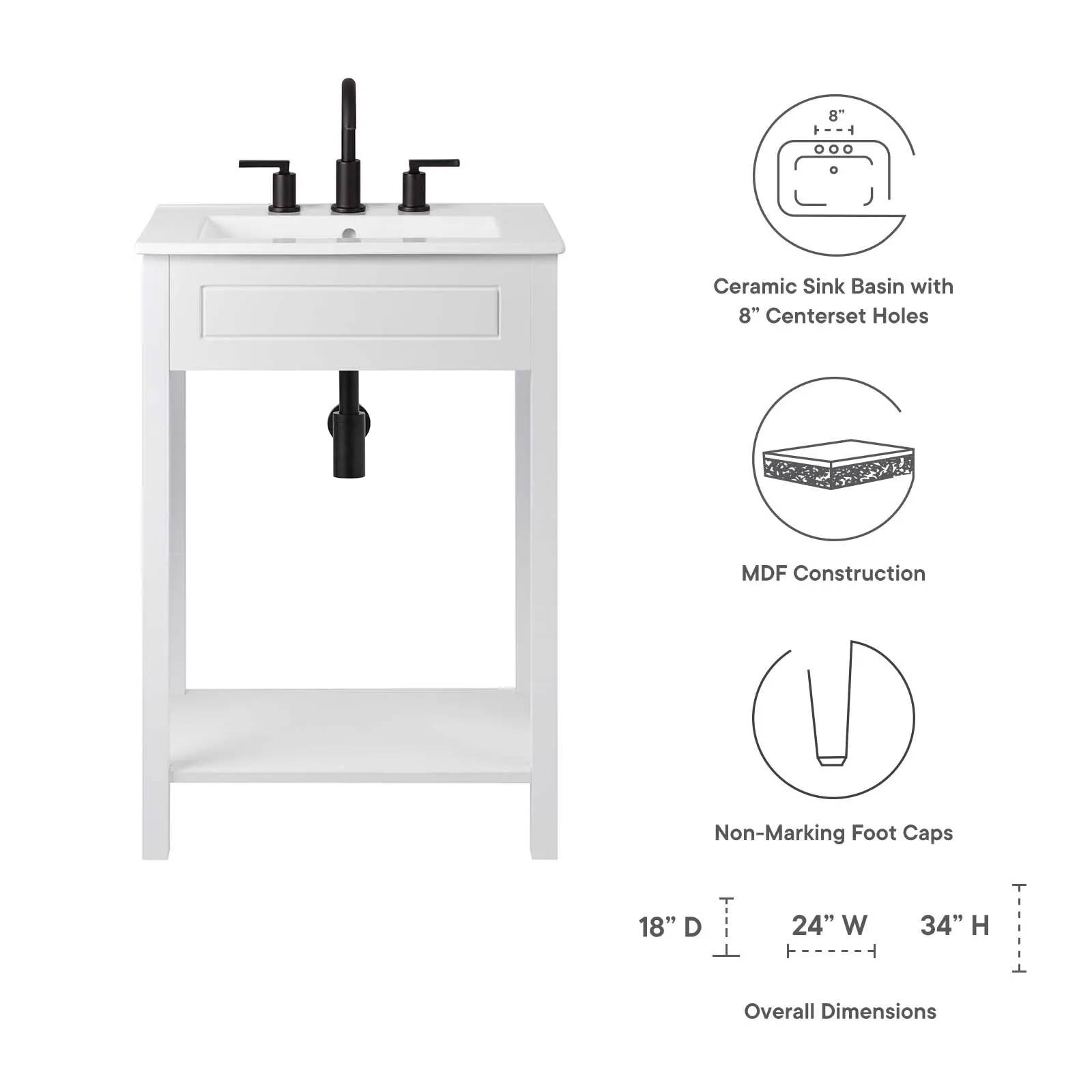 Altura 24" Bathroom Vanity by Modway