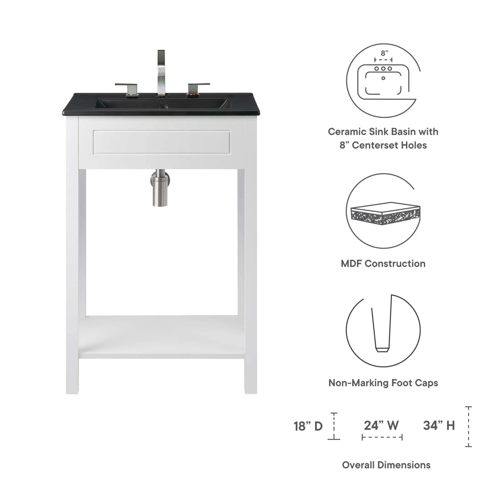 Altura 24" Bathroom Vanity by Modway