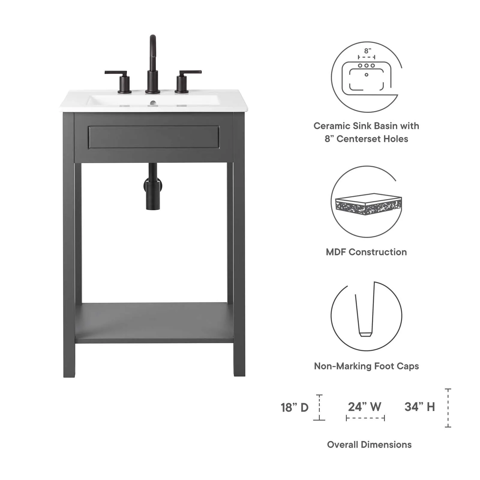 Altura 24" Bathroom Vanity by Modway