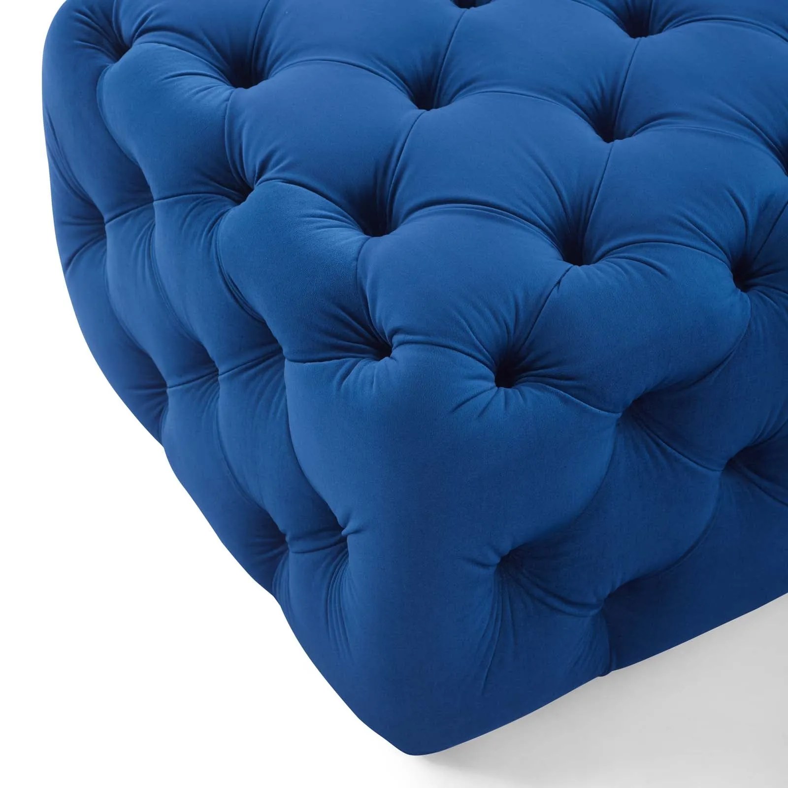 Amour Tufted Button Square Performance Velvet Ottoman by Modway