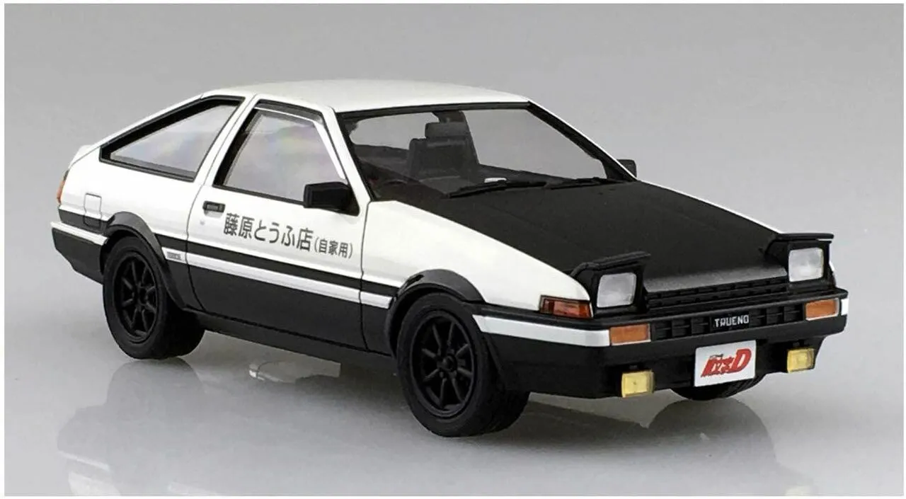 Aoshima 1/24 Initial D #01 Takumi Fujiwara Toyota AE86 Trueno (Project D Ver.) Model Kit