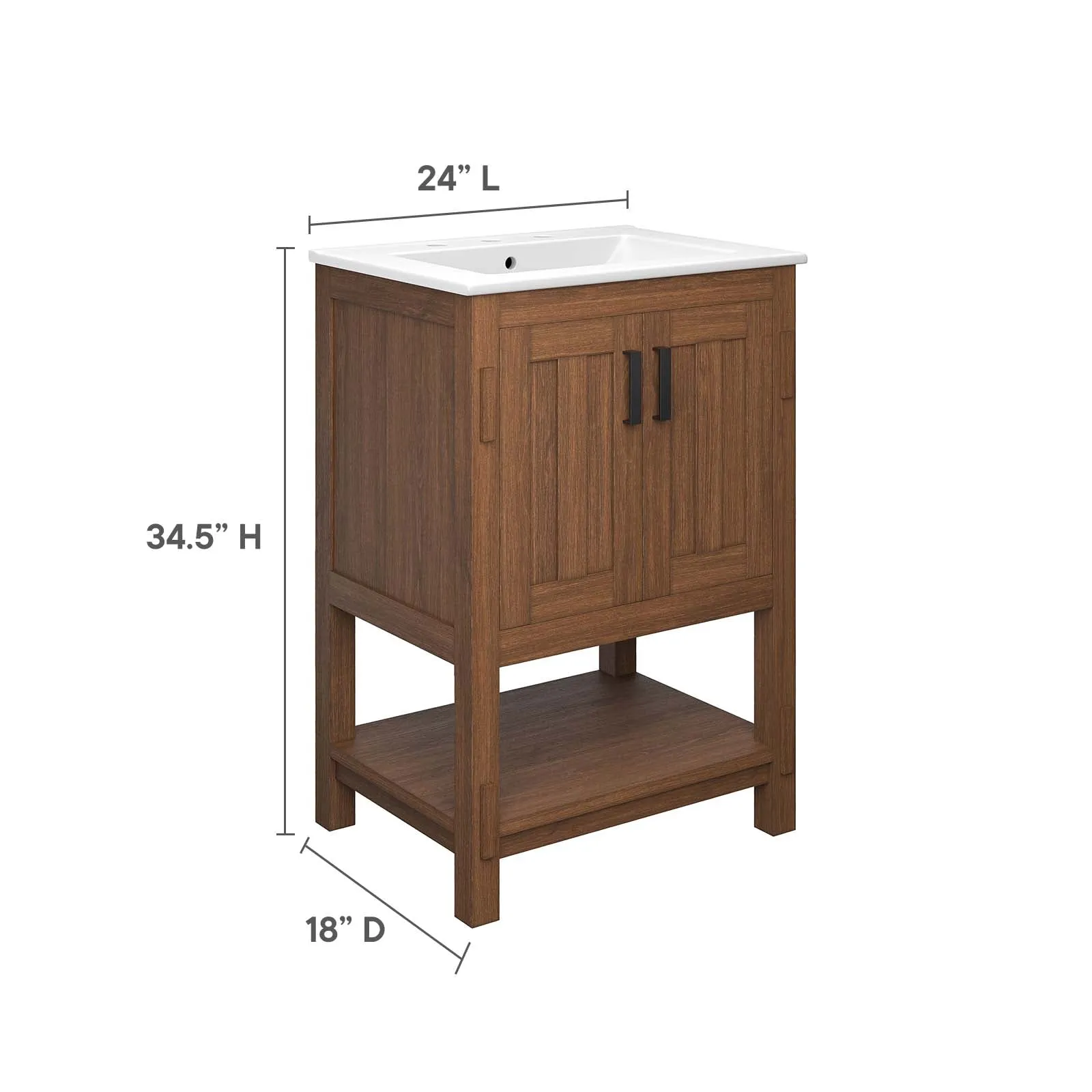 Ashlyn 24” Wood Bathroom Vanity by Modway