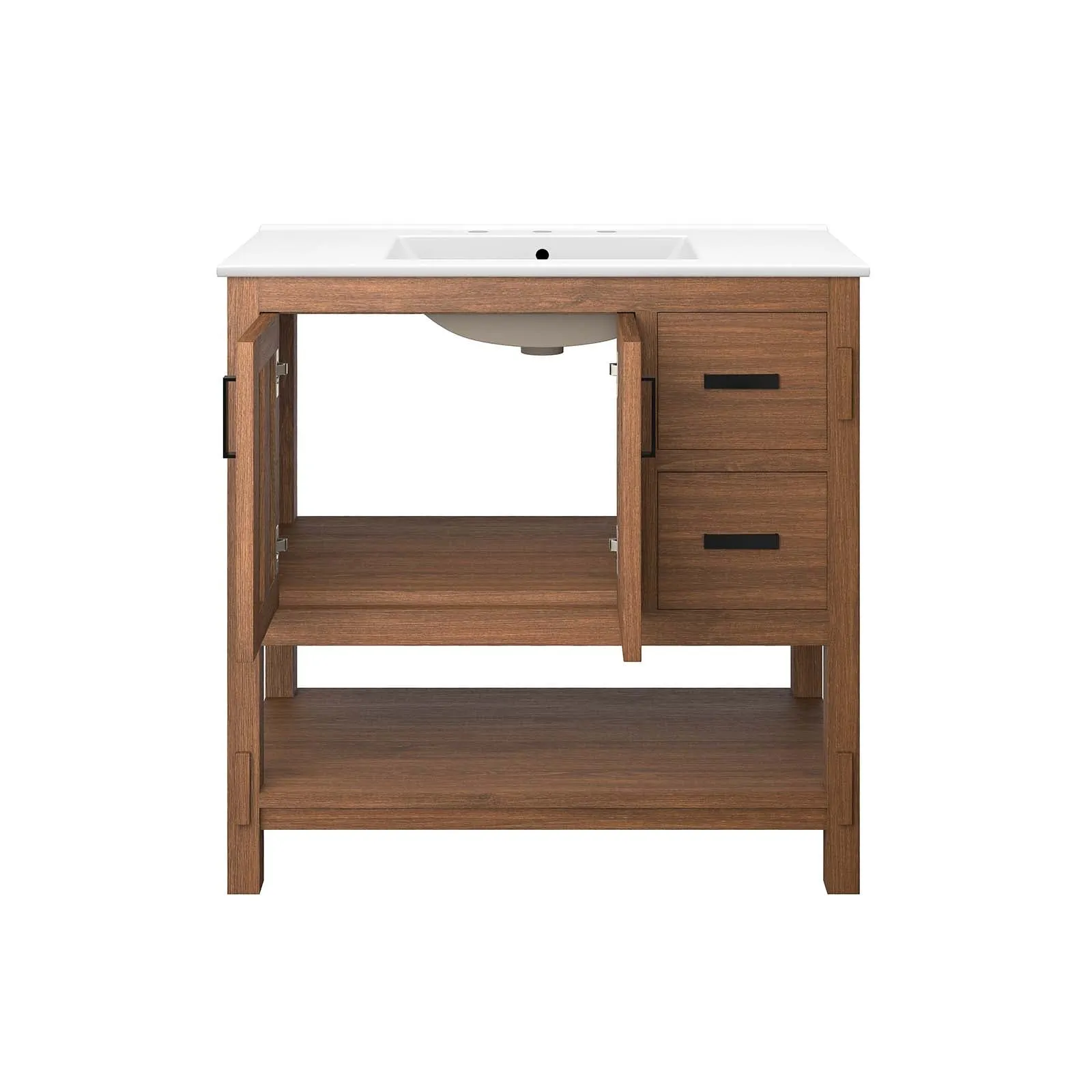 Ashlyn 36” Wood Bathroom Vanity by Modway