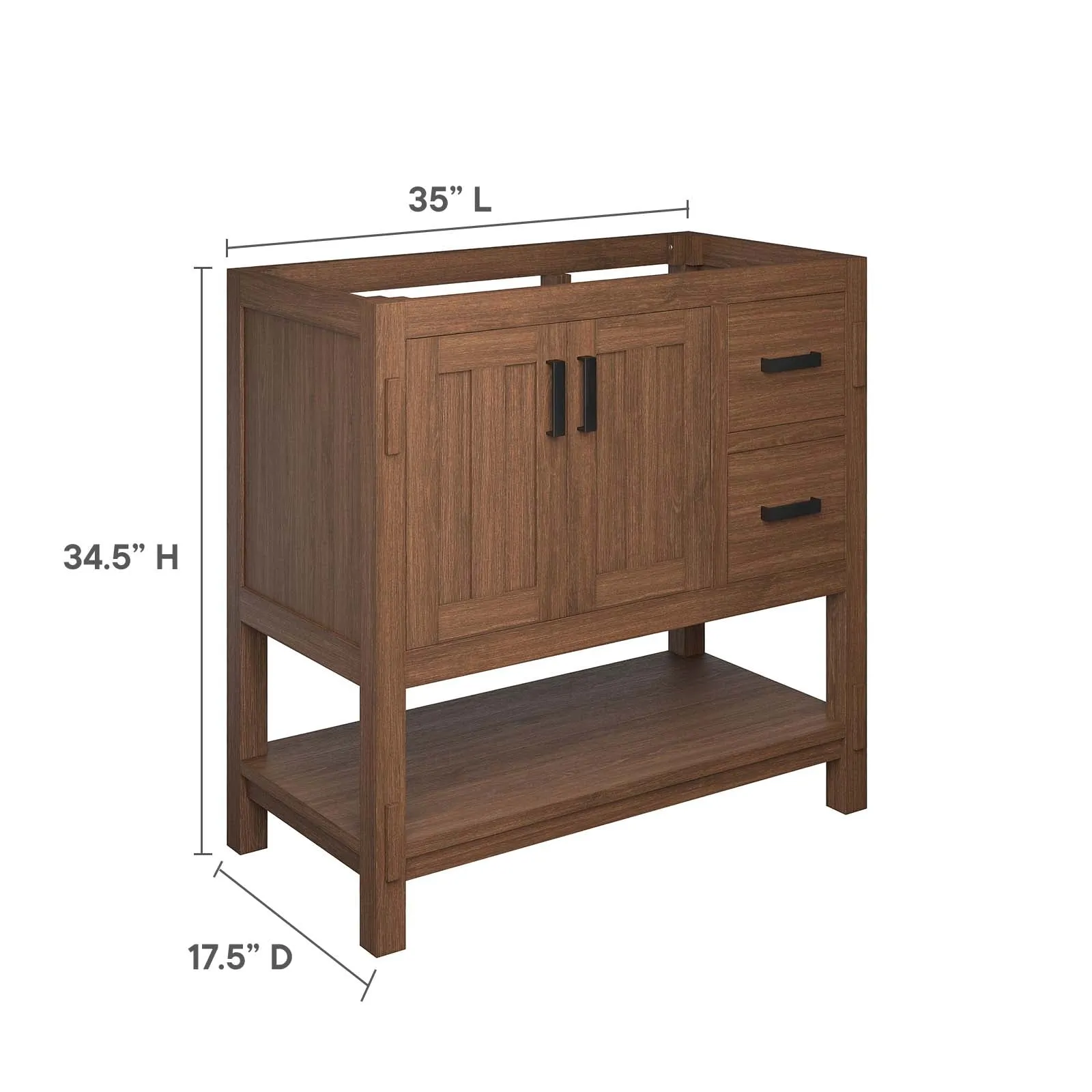 Ashlyn 36” Wood Bathroom Vanity Cabinet (Sink Basin Not Included) by Modway