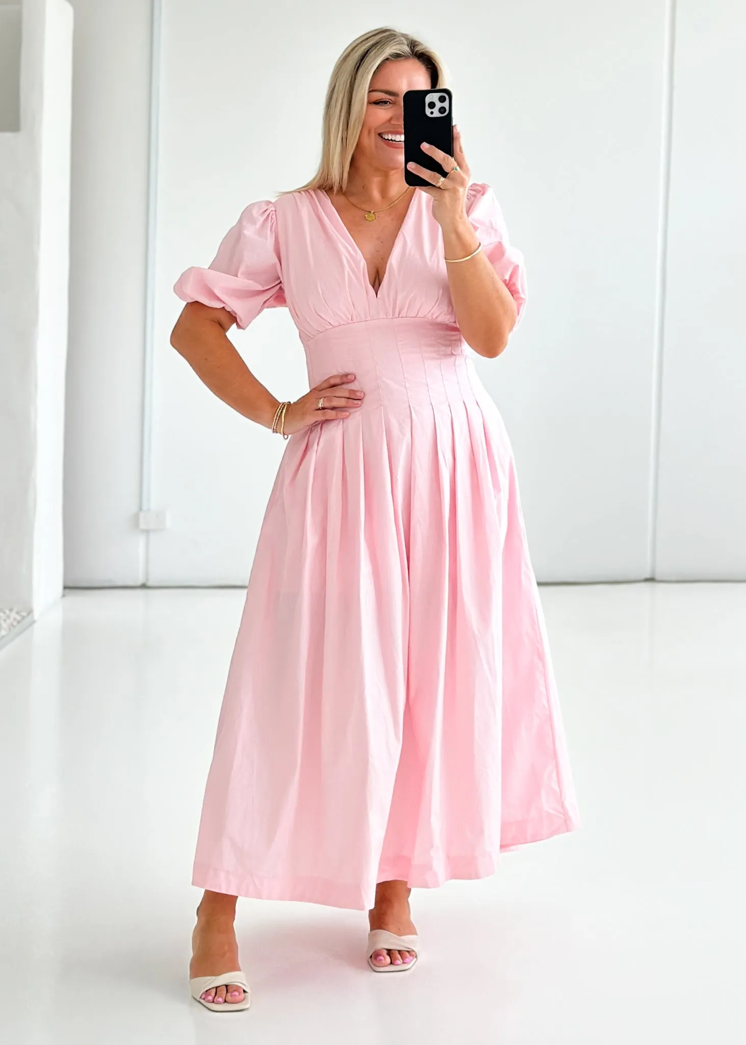 Astryd Midi Dress  - Blush