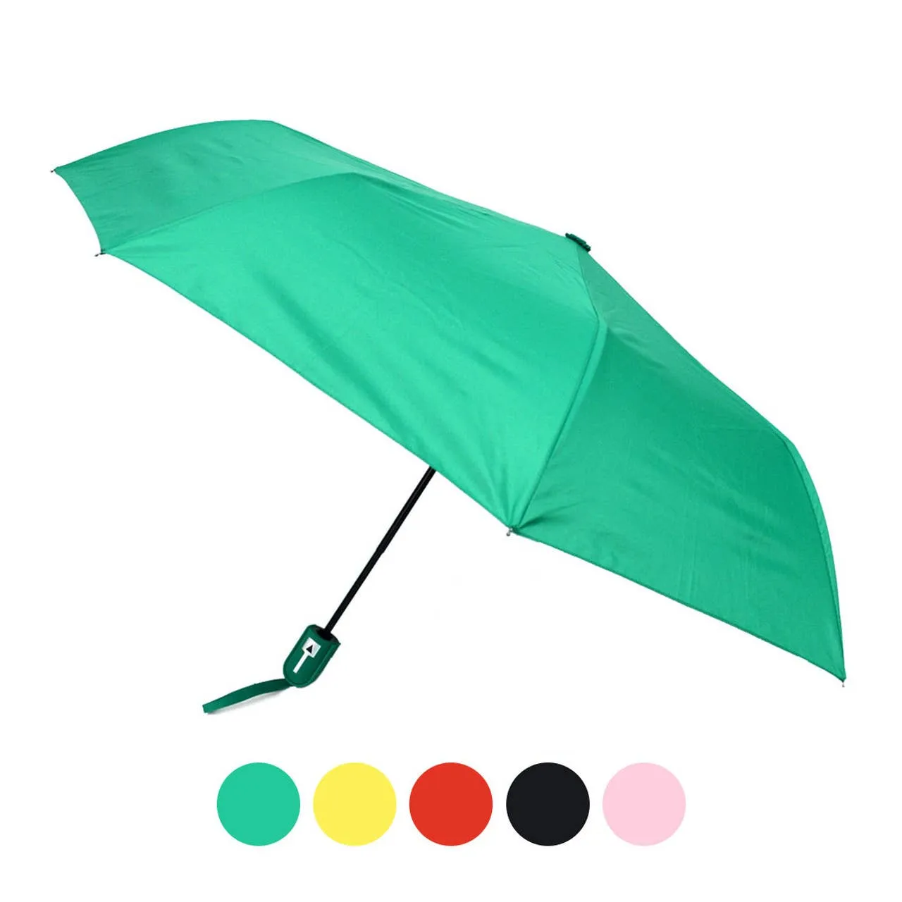 Auto Open Compact Solid Color Travel Umbrella - UM5029