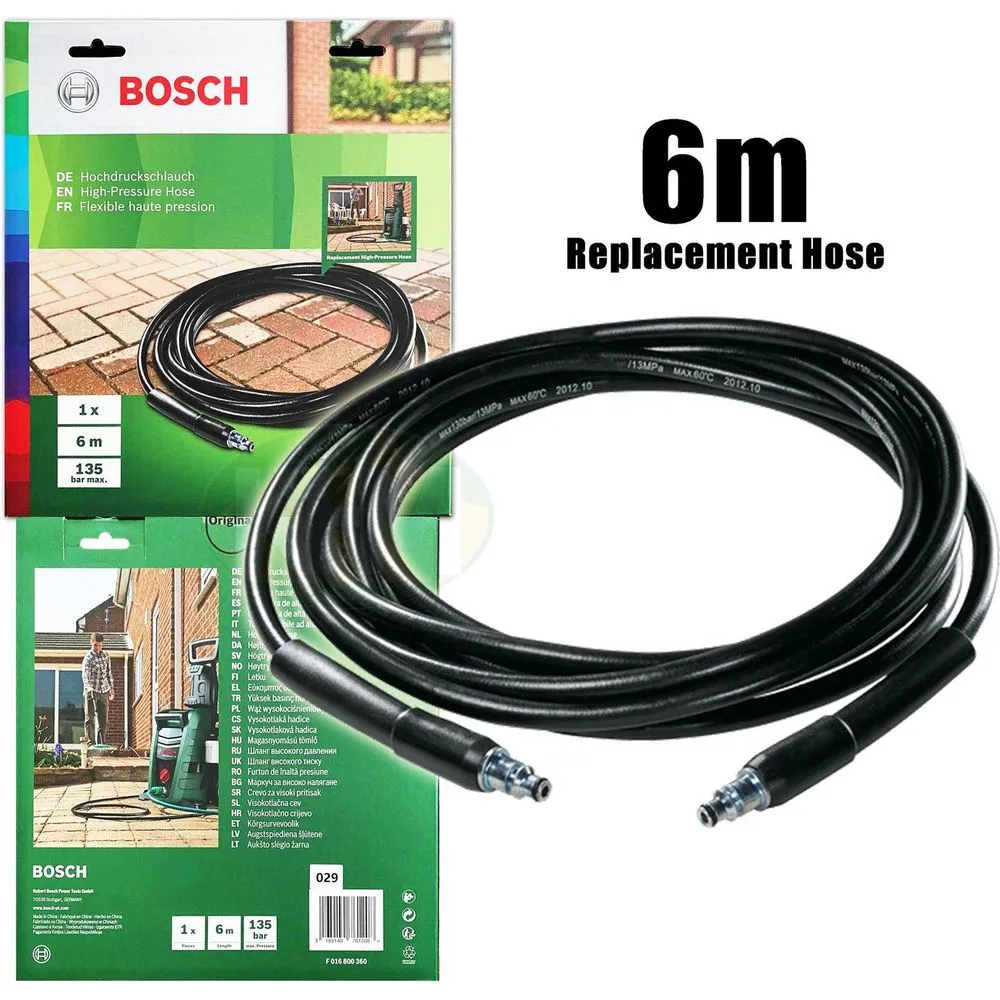 Bosch 6m High Pressure Hose for AQT Pressure Washers