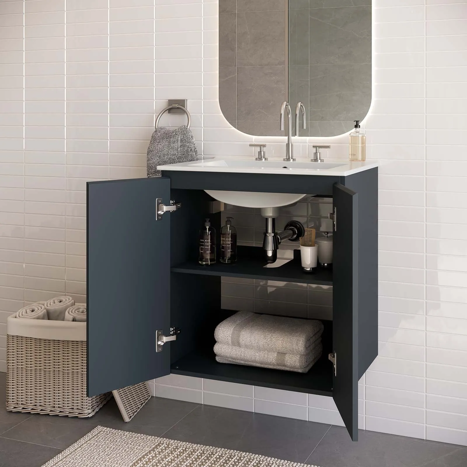 Bryn 24" Wall-Mount Bathroom Vanity by Modway