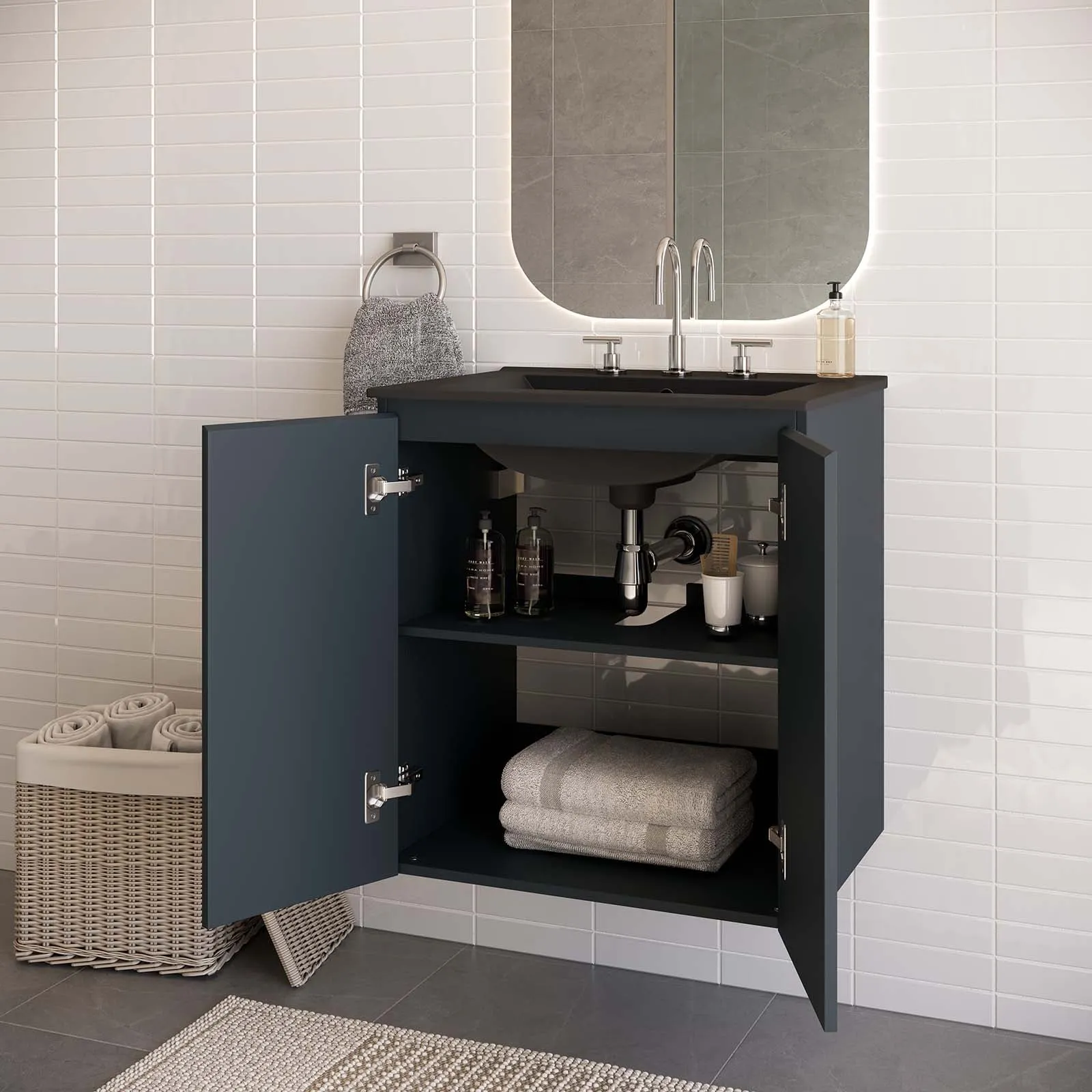 Bryn 24" Wall-Mount Bathroom Vanity by Modway