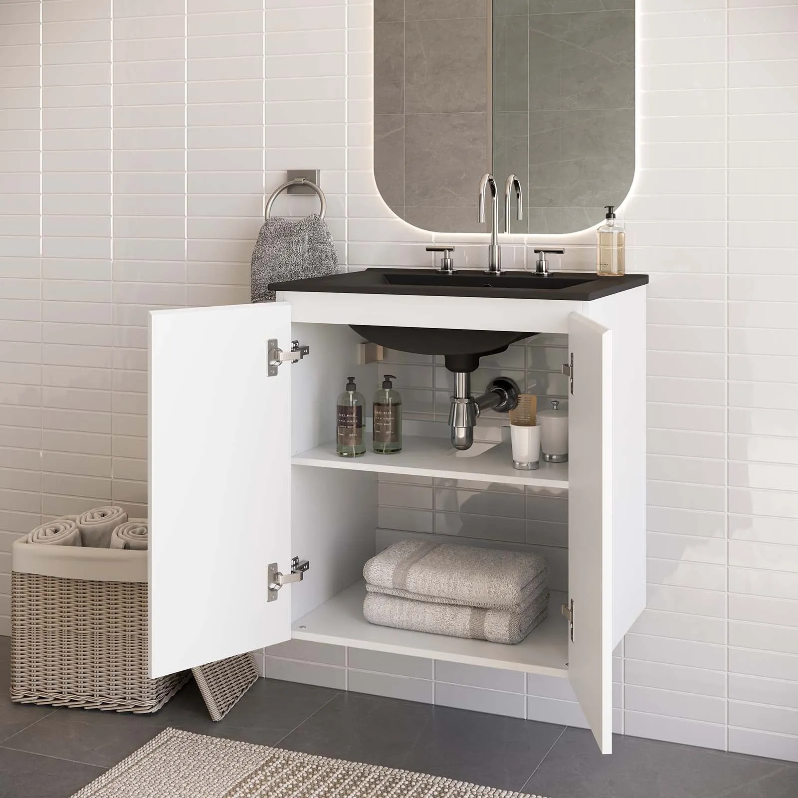 Bryn 24" Wall-Mount Bathroom Vanity by Modway