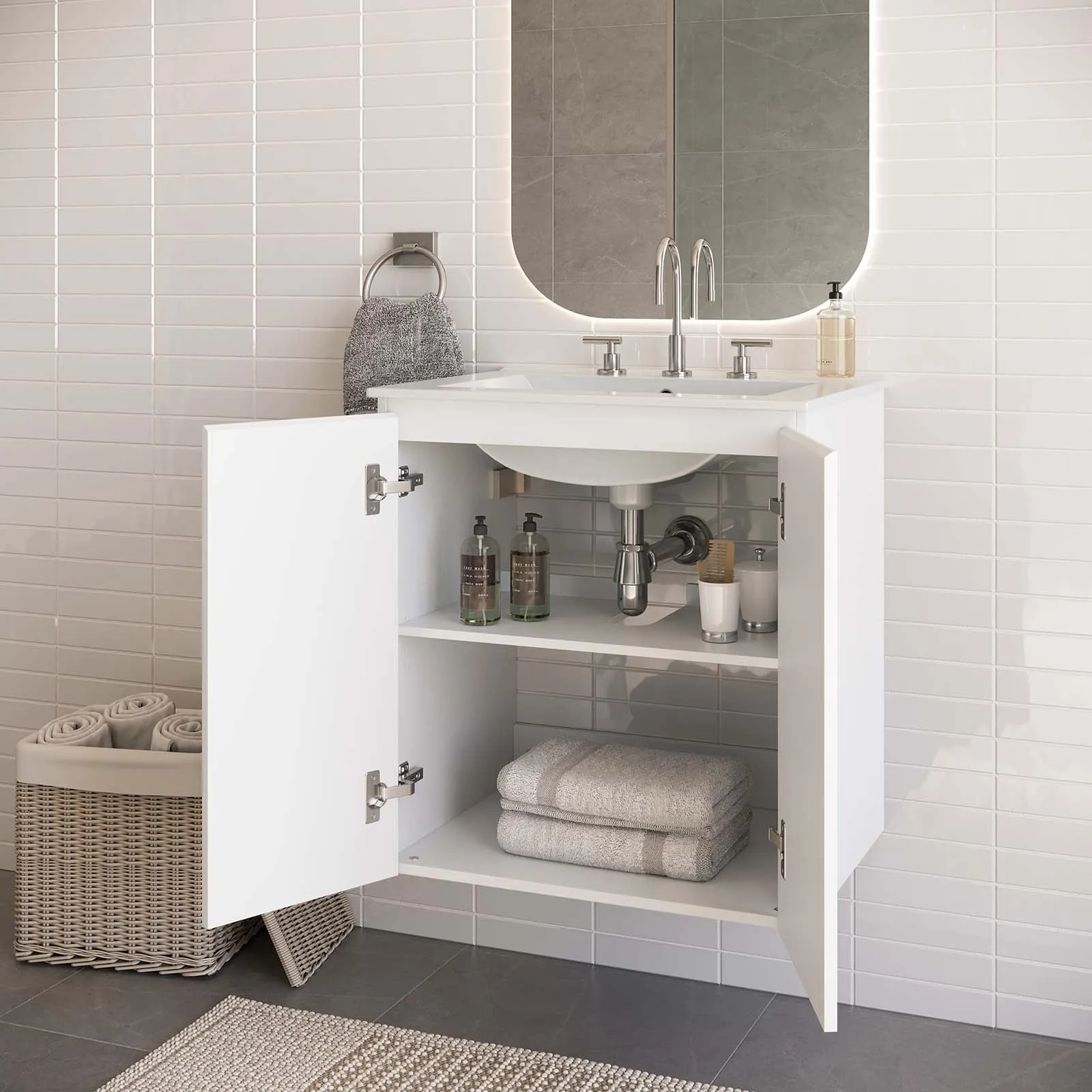 Bryn 24" Wall-Mount Bathroom Vanity by Modway