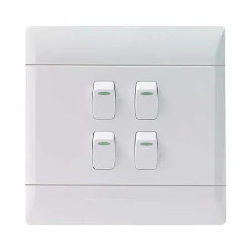 CBi PVC 4 Lever Light Switch 4 x 4