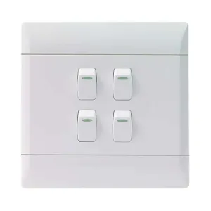 CBi PVC 4 Lever Light Switch 4 x 4