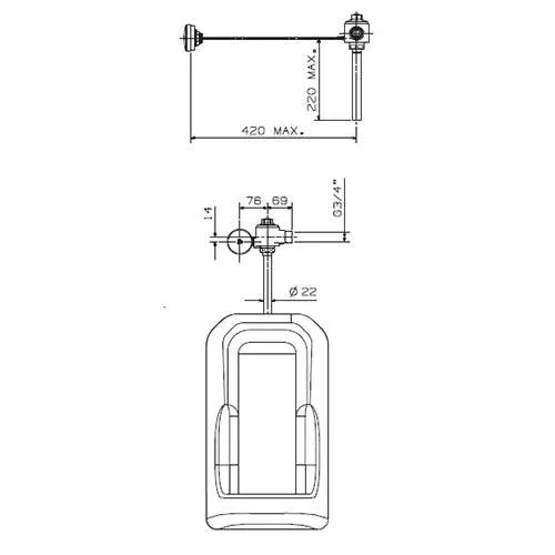 Cobra Junior Flushmaster Concealed Urinal Flush Valve