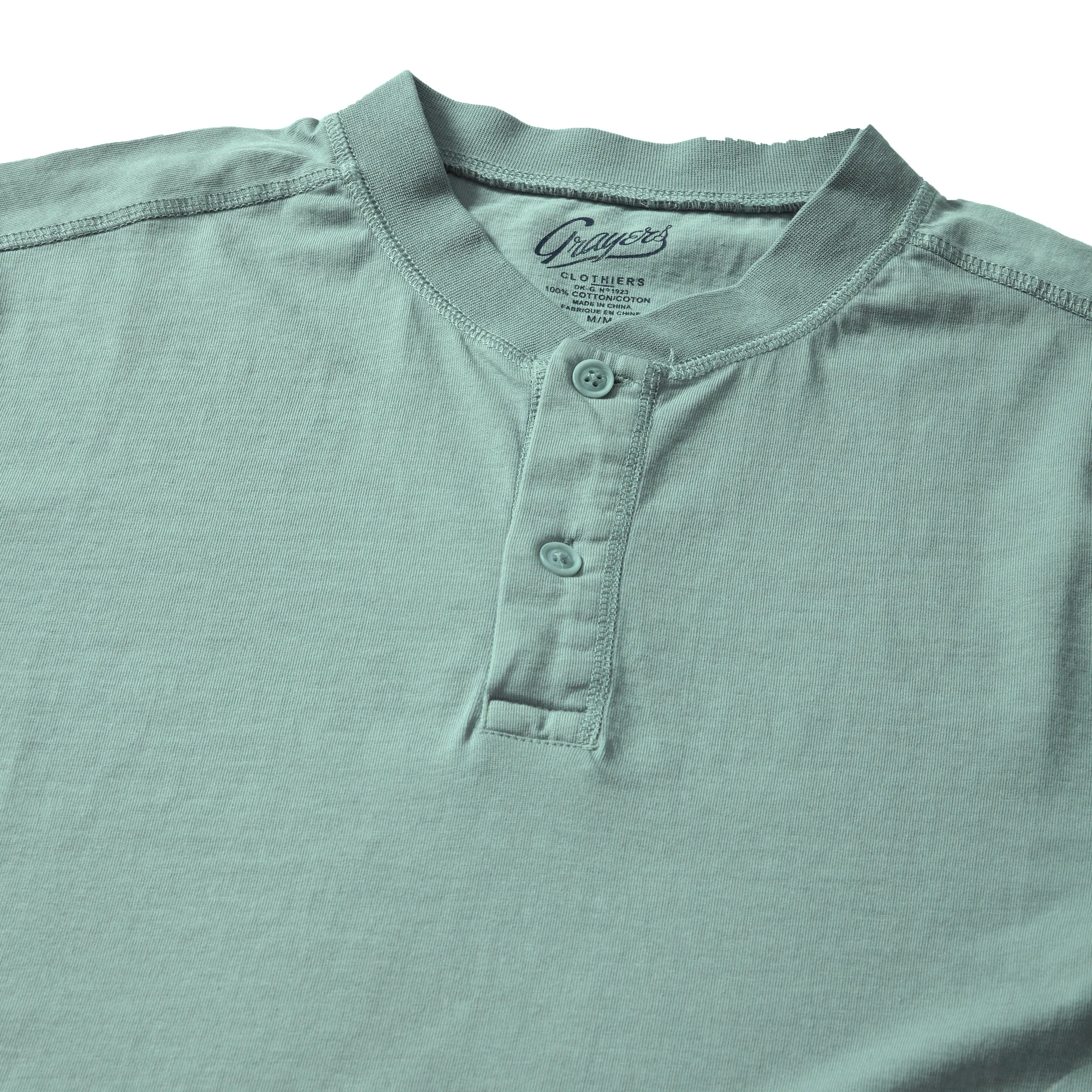 Cooper Short Sleeve Henley - Seafoam