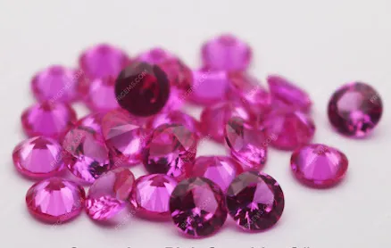 Dark Pink Corundum #3 (Lab Grown) - ROUND