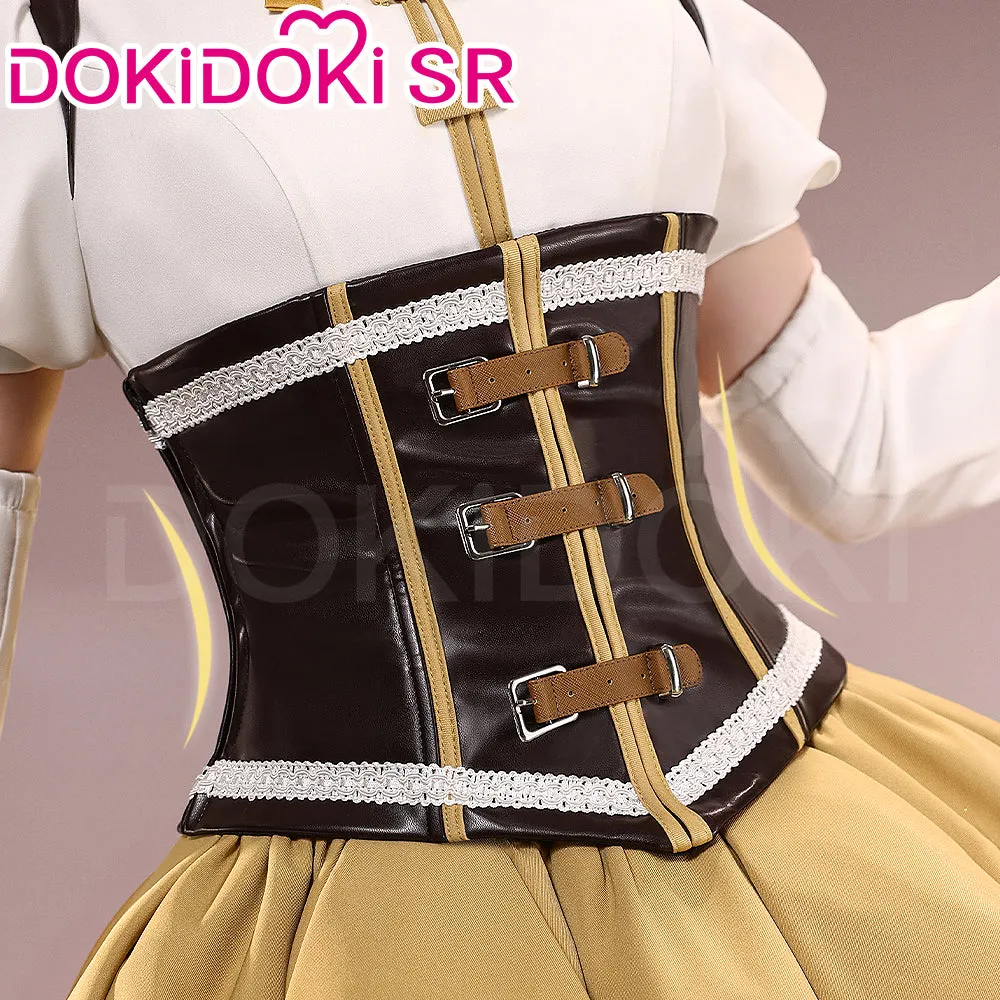 DokiDoki-SR  Anime Cosplay Costume Tomooe Maamii Costume Battle Suit Yellow White