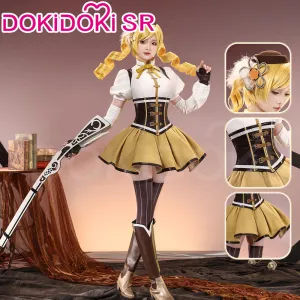 DokiDoki-SR  Anime Cosplay Costume Tomooe Maamii Costume Battle Suit Yellow White