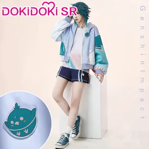 DokiDoki-SR Game Genshin Impact  Cosplay Costume Xiao Doujin Colorful Casual Coat