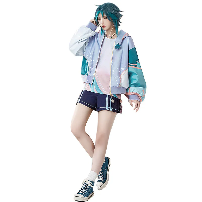 DokiDoki-SR Game Genshin Impact  Cosplay Costume Xiao Doujin Colorful Casual Coat