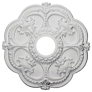 Ekena Millwork CM17ROBPS Rotherham Ceiling Medallion, 18"OD x 3 1/2"ID x 1 1/2"P, Hand-Painted Black Pearl