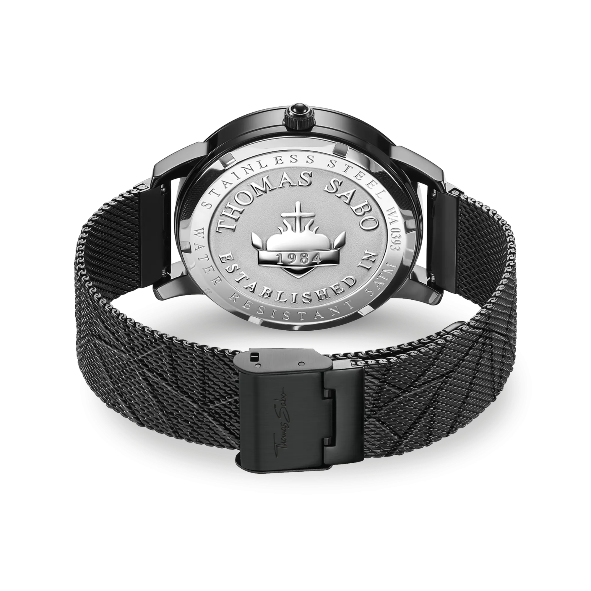 Elements of Nature Watch with black stones two-tone