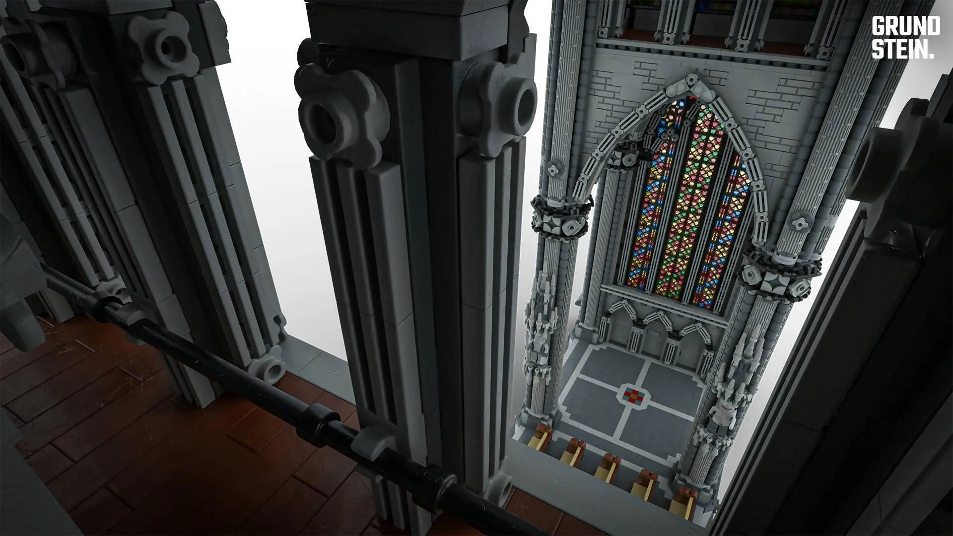 Gothic Cathedral- Cross Section | Minifigure Scale 1:42 | 41000 parts, 1.34m high