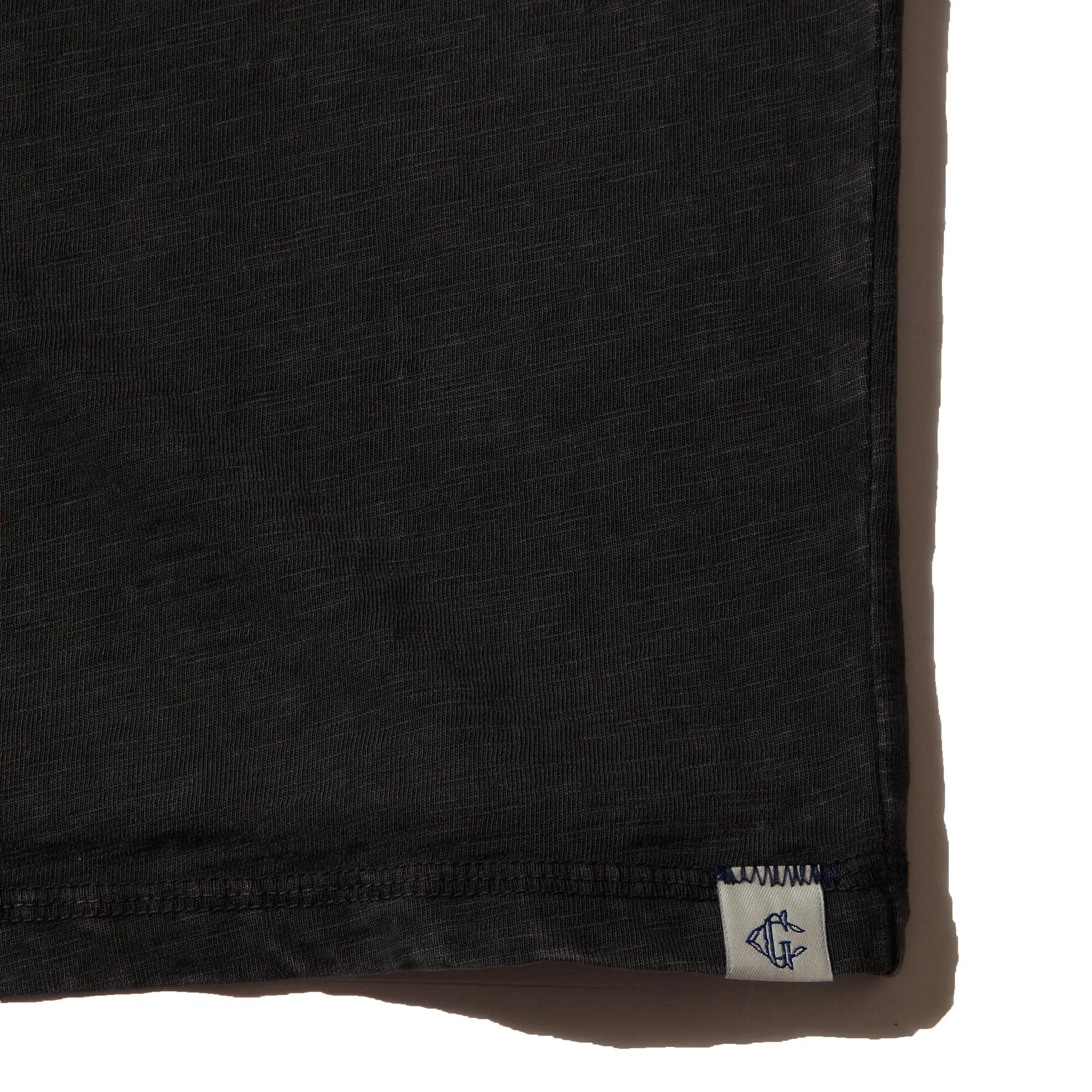 Hewitt Garment Dyed Henley - Washed Black