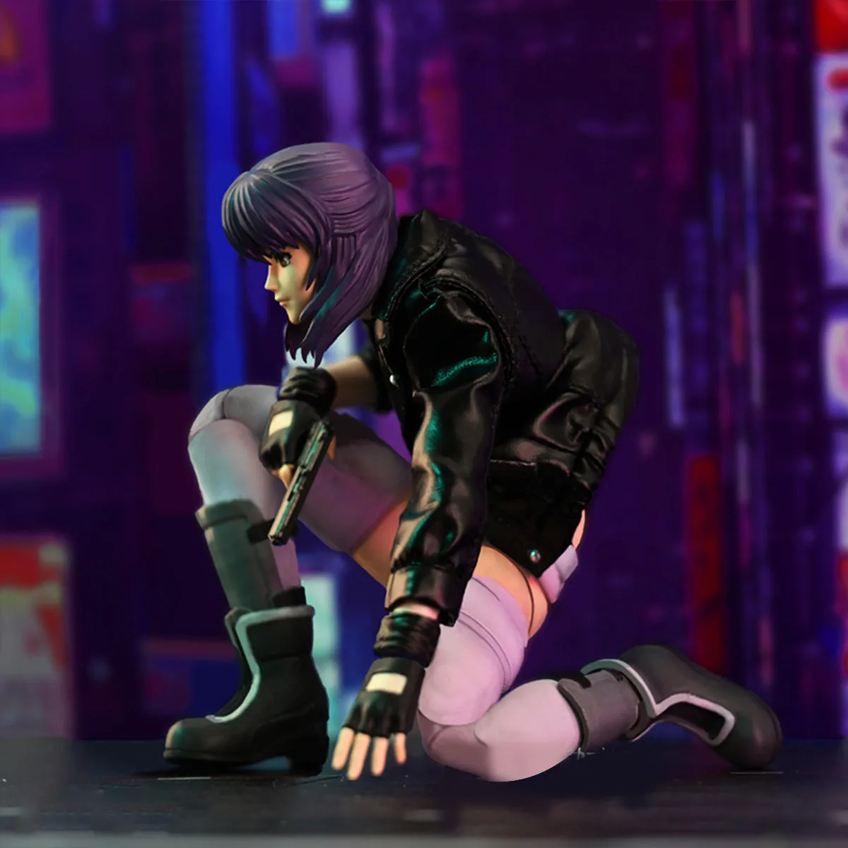 HiPlay HIYA Full Set:STAND ALONE COMPLEX,kusanagi motoko,Anime Style, 1:12 Scale Miniature Action Figurine