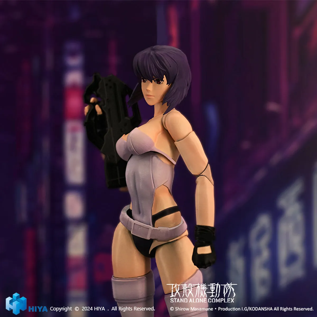 HiPlay HIYA Full Set:STAND ALONE COMPLEX,kusanagi motoko,Anime Style, 1:12 Scale Miniature Action Figurine