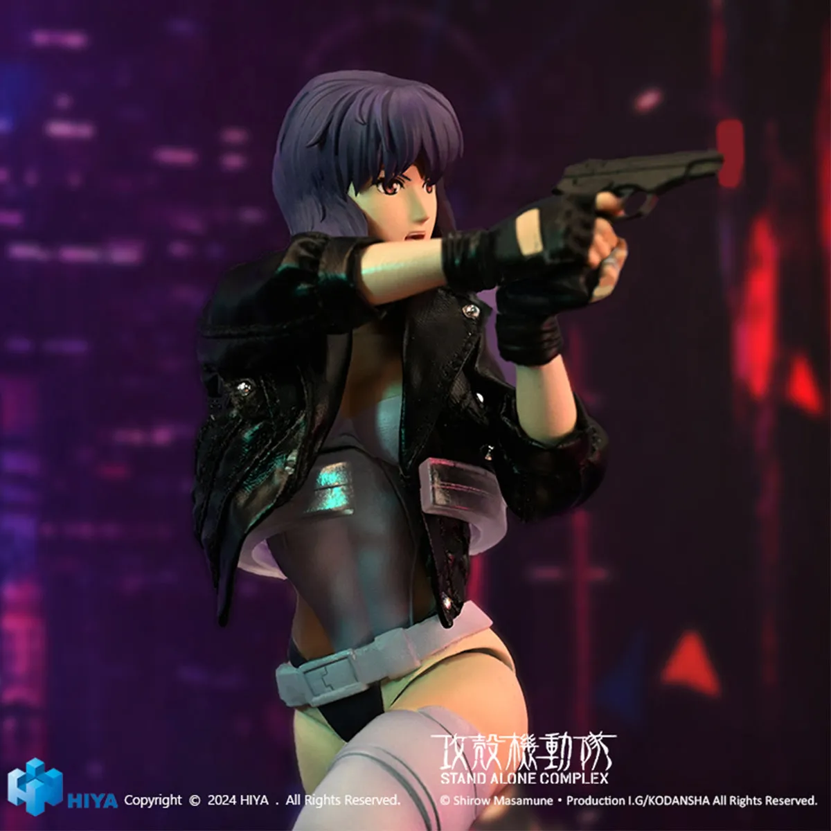 HiPlay HIYA Full Set:STAND ALONE COMPLEX,kusanagi motoko,Anime Style, 1:12 Scale Miniature Action Figurine