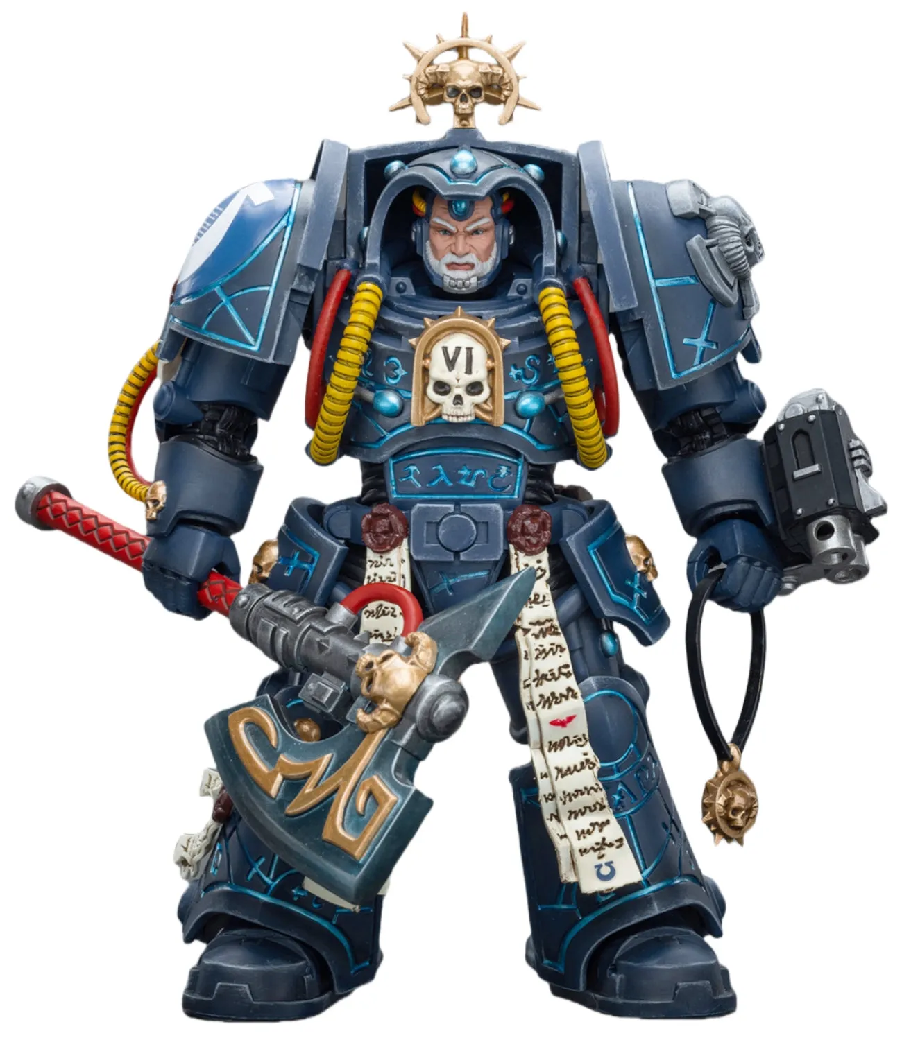 HiPlay JoyToy 40K Collectible Figure: Ultramarines Librarian in Terminator Armour 1:18 Scale Action Figures JT9794