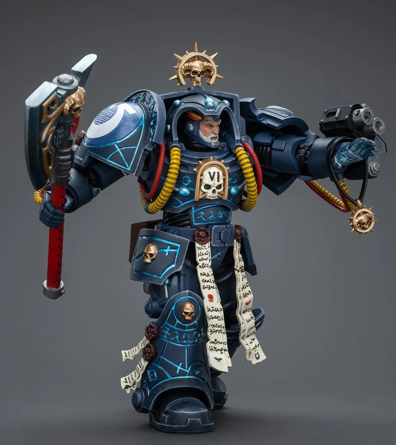 HiPlay JoyToy 40K Collectible Figure: Ultramarines Librarian in Terminator Armour 1:18 Scale Action Figures JT9794