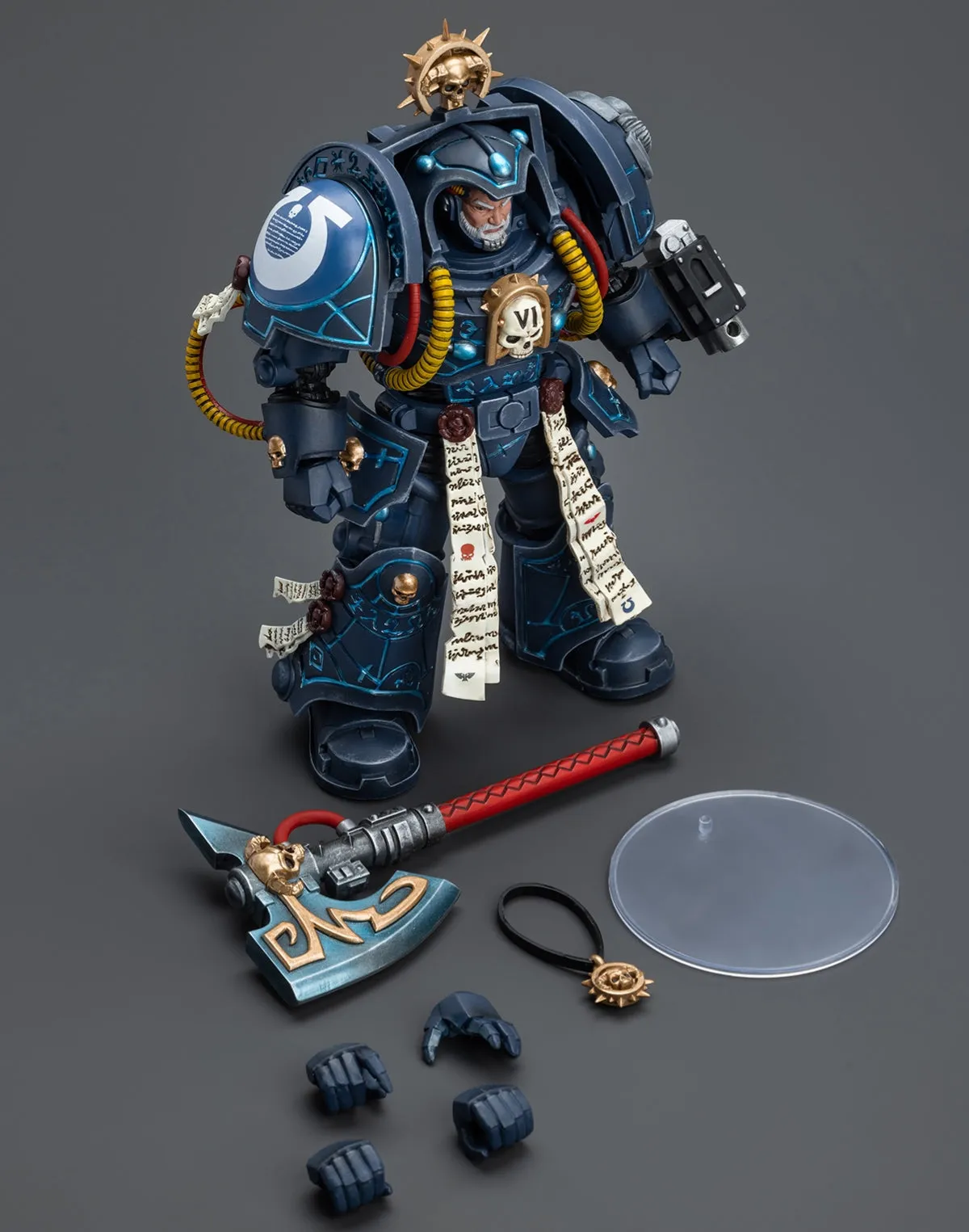 HiPlay JoyToy 40K Collectible Figure: Ultramarines Librarian in Terminator Armour 1:18 Scale Action Figures JT9794