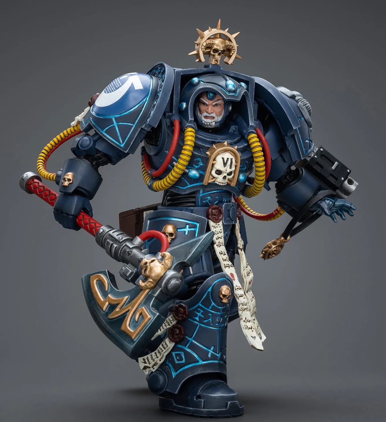 HiPlay JoyToy 40K Collectible Figure: Ultramarines Librarian in Terminator Armour 1:18 Scale Action Figures JT9794