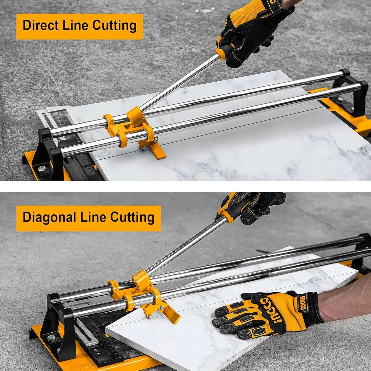 Ingco HTC04600 24 Inch Manual Tile Cutter - with Tungsten Carbide Blade & High Leverage Handle