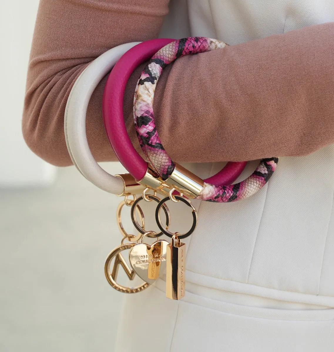 Jasmine Bangle Bracelet Keyring Set