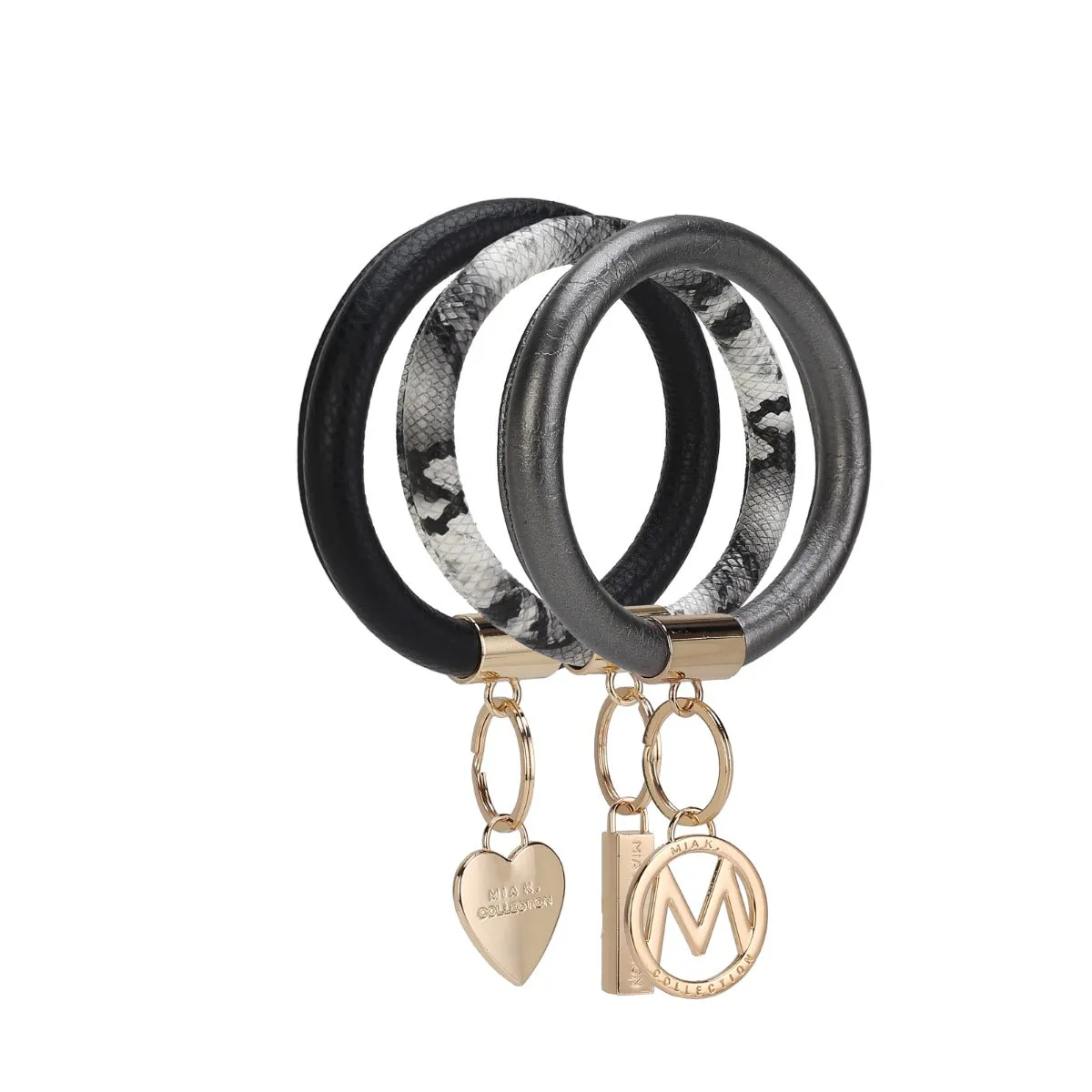 Jasmine Bangle Bracelet Keyring Set