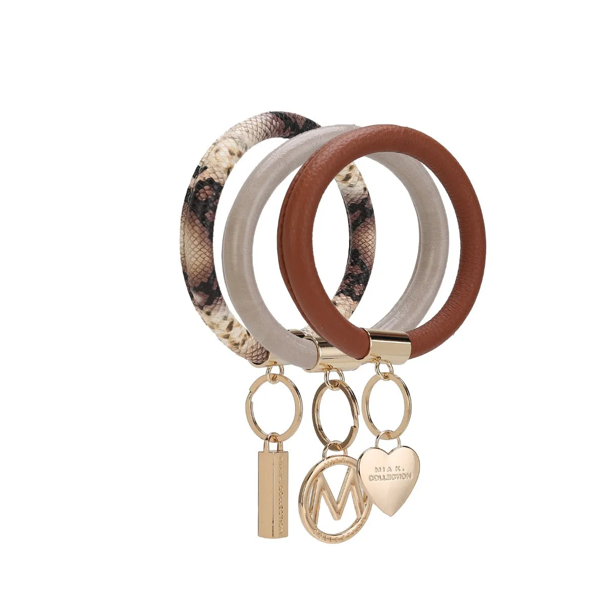 Jasmine Bangle Bracelet Keyring Set