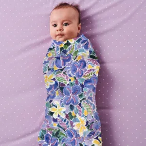 Kip&Co X Ken Done Frangipani Bamboo Swaddle One Size