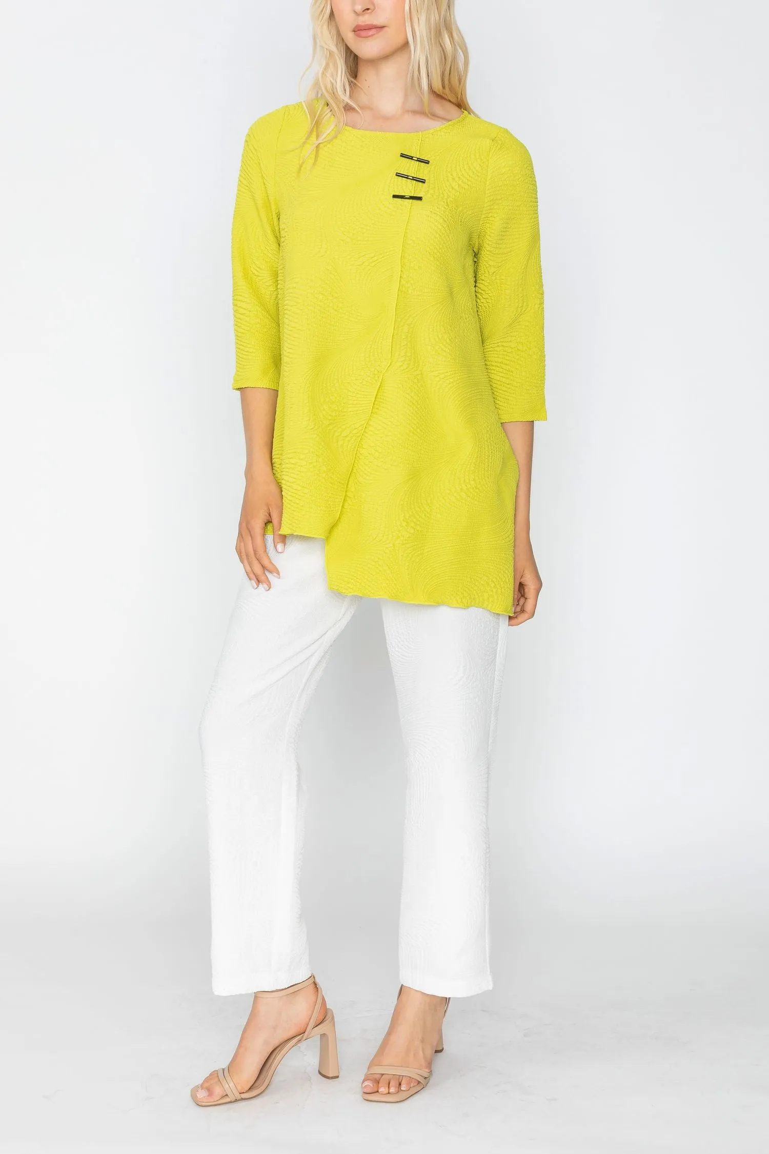 Lime Asymmetrical Layered Tunic