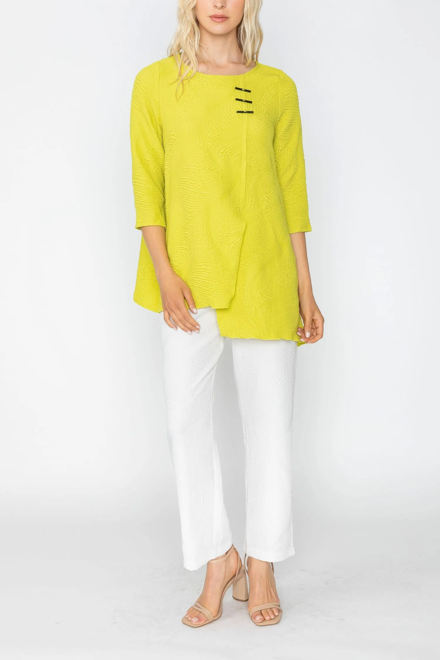 Lime Asymmetrical Layered Tunic