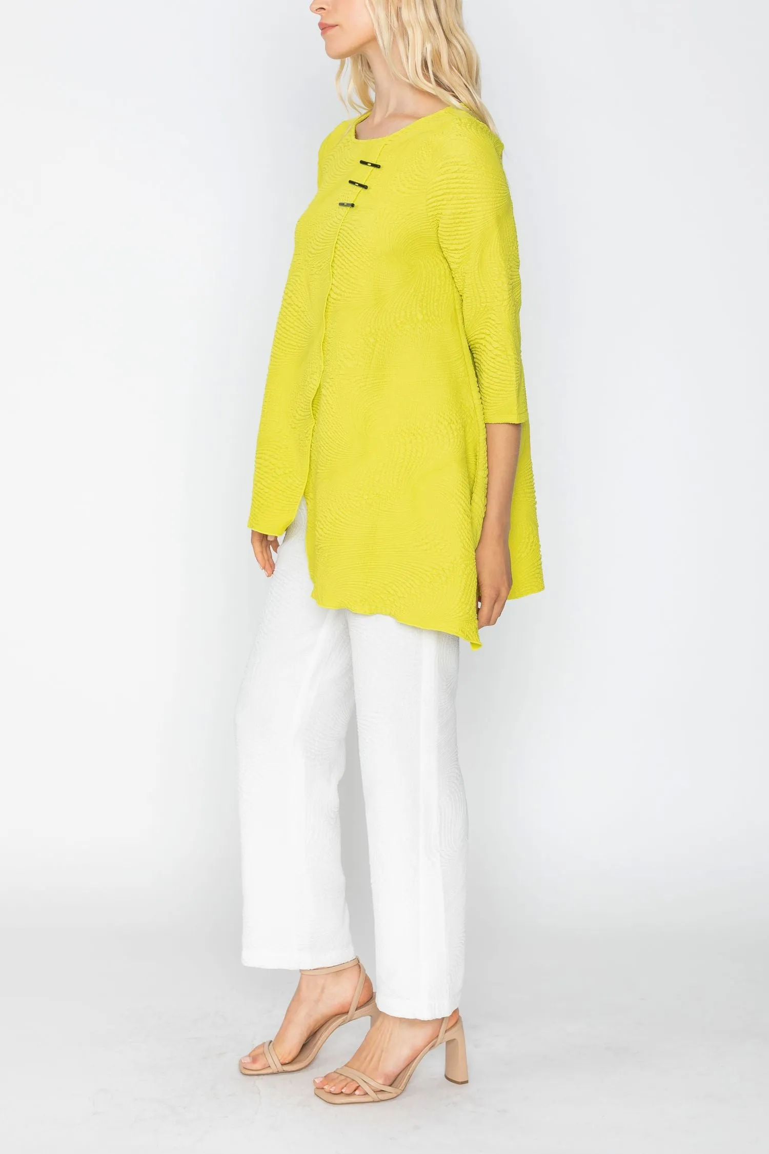 Lime Asymmetrical Layered Tunic