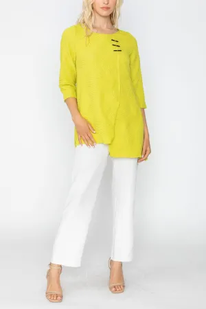 Lime Asymmetrical Layered Tunic