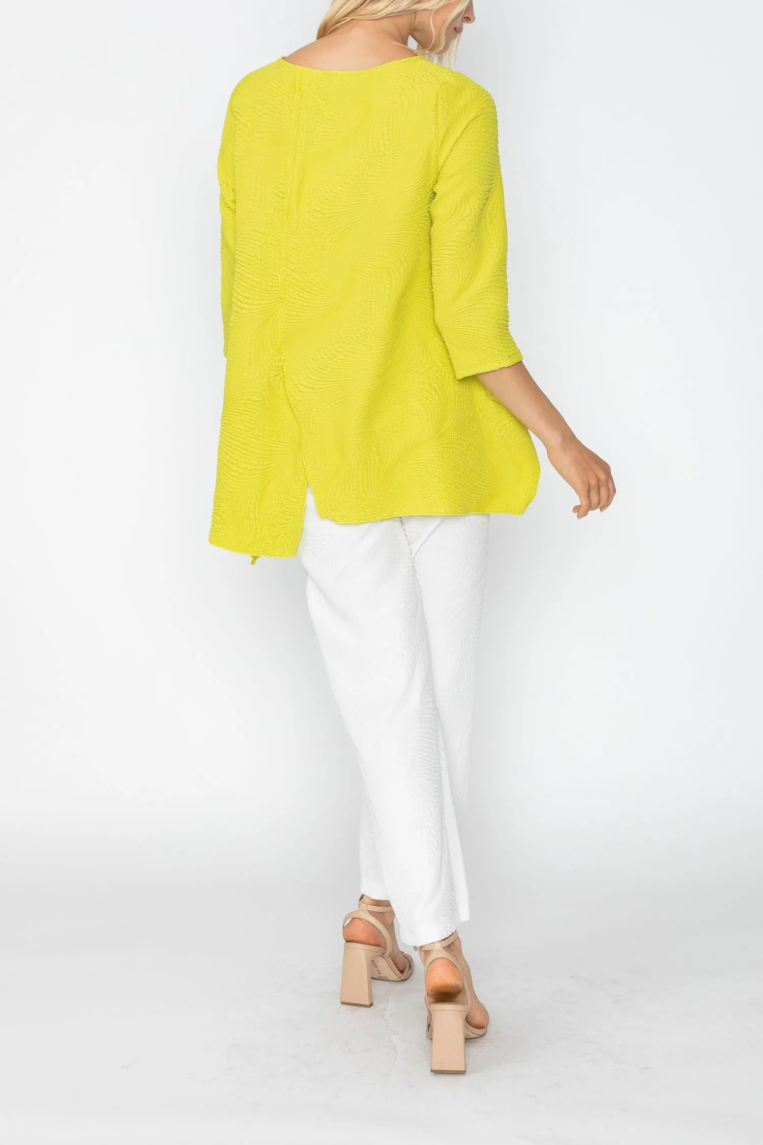 Lime Asymmetrical Layered Tunic